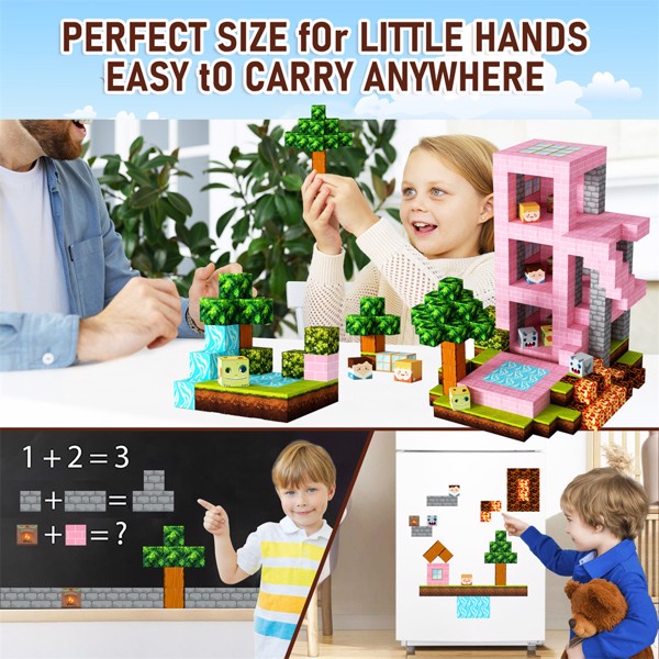 Magnetic Building Blocks Toys Kids Educational Toy Magnet World Christmas Gift