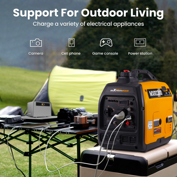 New 2300 Watt 2.3KW Portable Generator Super Quiet Inverter Generator For RV Camping 【Amazon/Walmart/TEMU禁售】