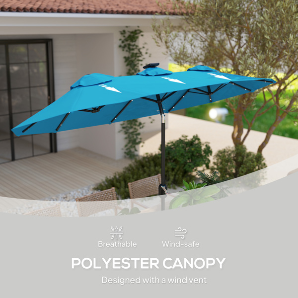 Outdoor beach umbrella/Double-Sided Market Umbrella  ( Amazon Shipping)（Prohibited by WalMart）