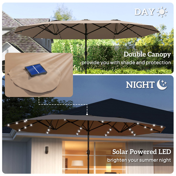 Outdoor beach umbrella/Double-Sided Sun Umbrella   ( Amazon Shipping)