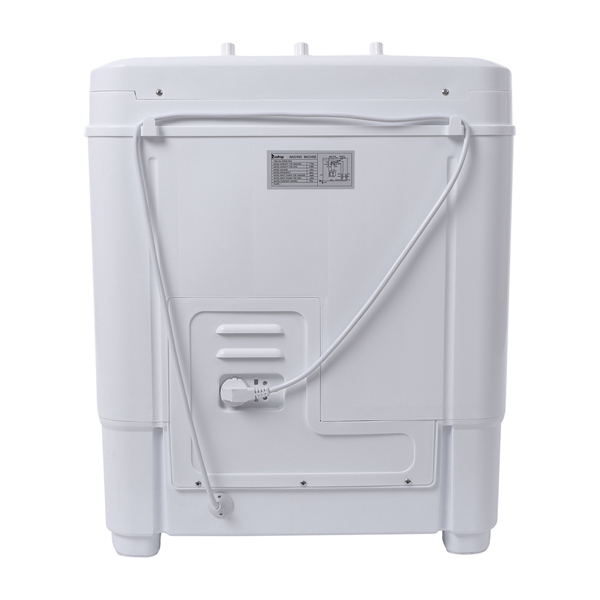 【same code：05164613】Compact Twin Tub with Built-in Drain Pump XPB35-188S 14.3(7.7 6.6)lbs Semi-automatic Gray Cover Washing Machine