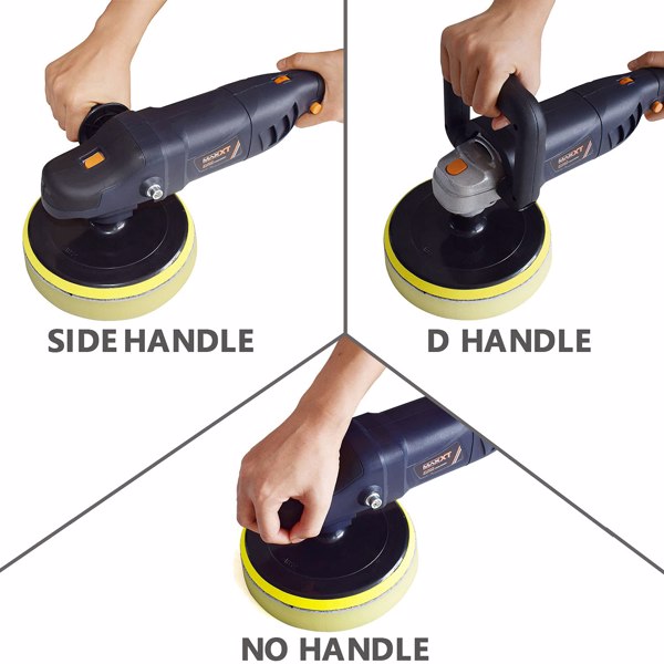 Car Buffer Polisher Rotary Variable Speed Car Polishing Machine 7 Inch Car Detailing Kit with D and Side Handle, Woolen fleece hood, Terry polishing bonnet, Sanding discs[Unable to ship on weekends]