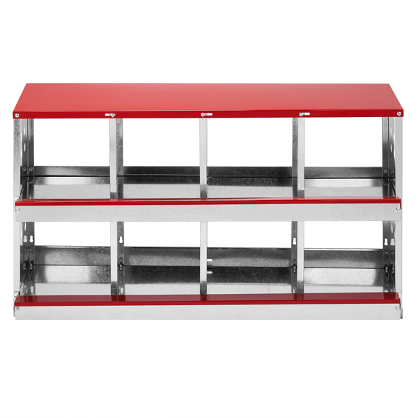 8 Compartment Roll Out Chicken Nesting Box with Basket, Egg Nest Box Chicken Laying Box Hens Chicken Coop Box,