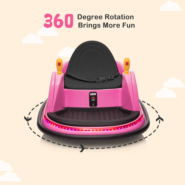  【Same code 65817206】6V 7A.h Bumper Car Pink