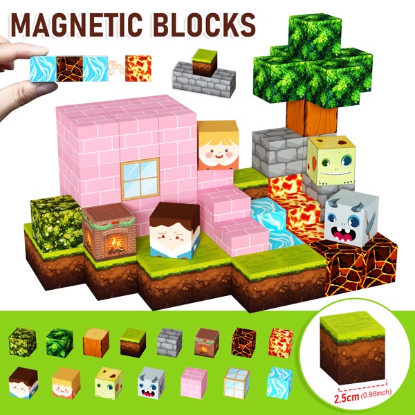 Magnetic Building Blocks Toys Kids Educational Toy Magnet World Christmas Gift