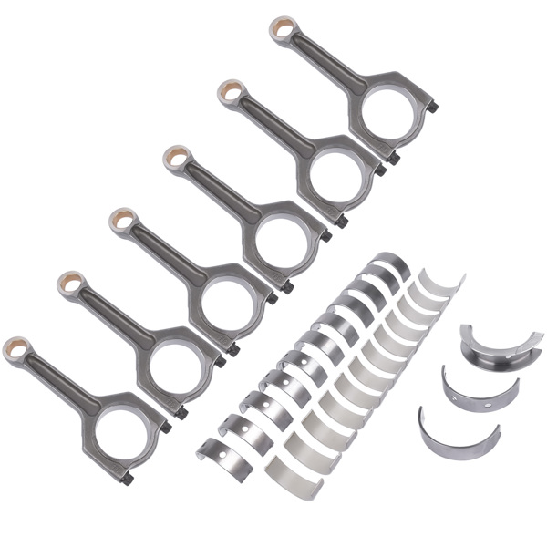 连杆套装 11247624615 6PCS Connecting Rods with Bearing & Crankshaft Bearing for BMW N55B30A 3.0L 11247586492-8