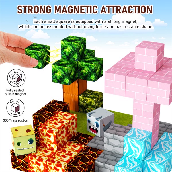 Magnetic Building Blocks Toys Kids Educational Toy Magnet World Christmas Gift