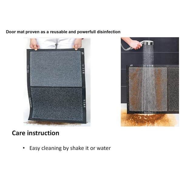 23 x 35 inch 2 in 1 Disinfecting Sanitizing Floor Entrance Mat， Disinfection Doormat Entry Rug Shoe sanitizer, Shoe Tray for entryway Indoor，Welcome Mat （FBA warehouse delivery） 60x90cm  Grey