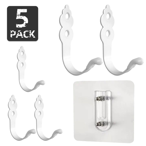 Hanging hooks for clothes, hats, small items in the bathroom, hotel kitchen, with no need for drilling. Decorative Huacu-shaped hooks