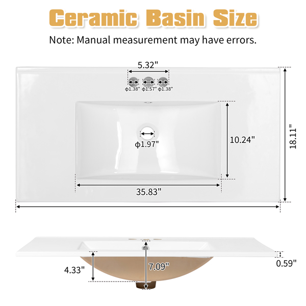 With Basin Grey MDF Lacquered Double Door & 2-Drawer Bathroom Vanity Cabinet with Decorative Molding - 91x46x82cm