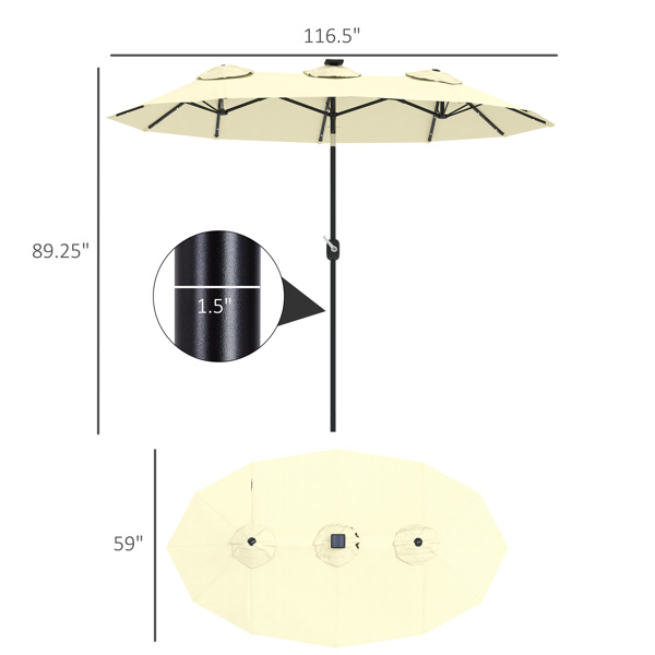 Outdoor beach umbrella/Double-Sided Market Umbrella  ( Amazon Shipping)（Prohibited by WalMart）