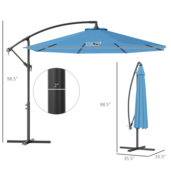Outdoor beach umbrella/Double-Sided Sun Umbrella   ( Amazon Shipping)