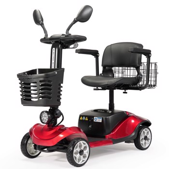 4 Wheel Compact Heavy Mobility with Lights, Battery Powered <b style=\\'color:red\\'>Electric</b> Mobility Scooter, <b style=\\'color:red\\'>Electric</b>