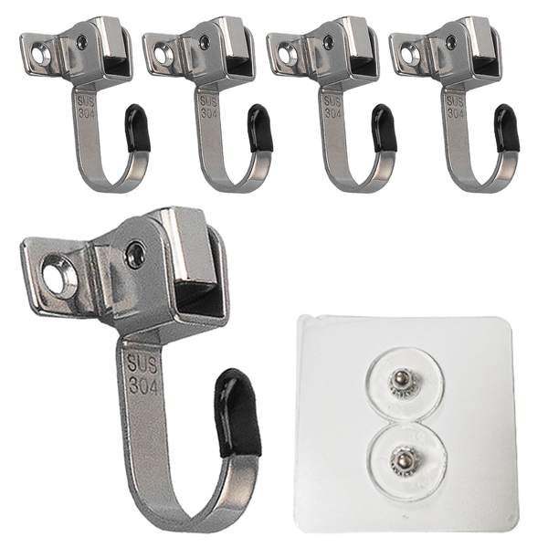 Stainless steel dual-purpose movable side-mounted top-loading hook for bathroom and kitchen load-bearing hook