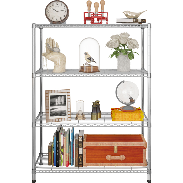 4-Layer Chrome Plated Iron Shelf 120*90*35 Silver