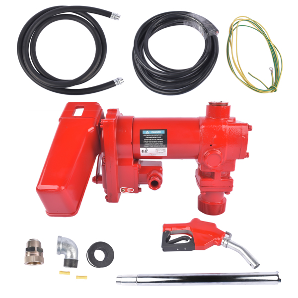 抽油泵 12V 25G PM High Flow DC Fuel Pump Cast Iron Gas Heavy Duty Transfer Pump NEW Red-4