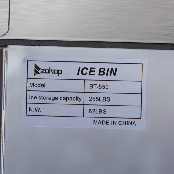 美规 BT-400主机 120V 600W 400lbs/181kg/24h 制冰机 银色 不锈钢 液晶显示屏/12*13铜冰格 商用-62