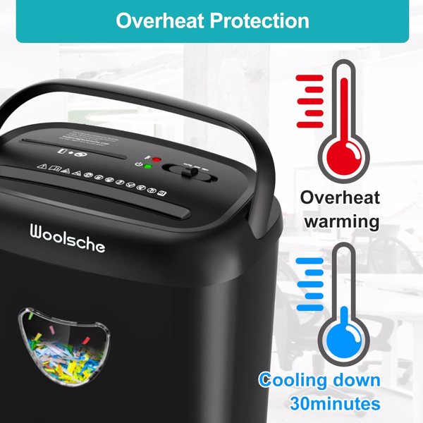  Paper Shredder, 14 Sheet Cross Cut, 6.6 Gallon Basket, P-4 Security Level, 3 Mode Design - Jam Proof Heavy Duty Shredder for Home and Office(Shipment from FBA)