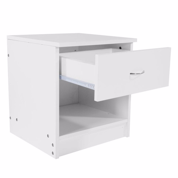 2pcs Night Stands with Drawer White