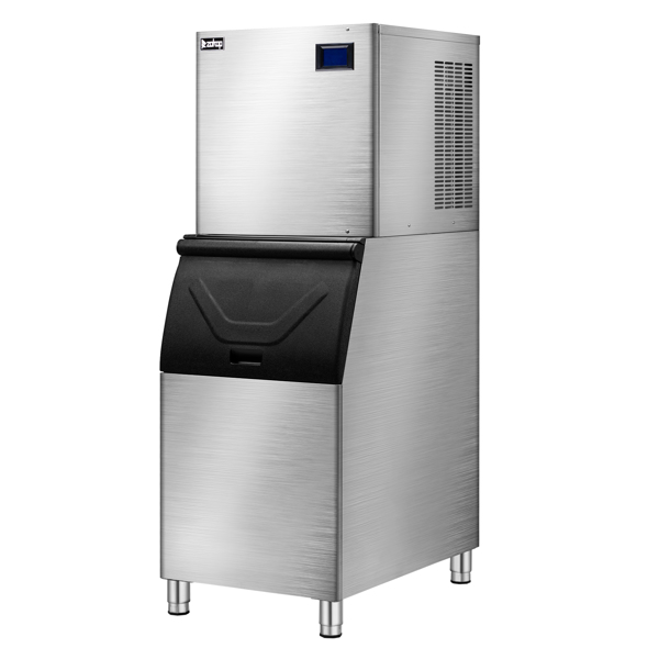 美规 BT-400主机 120V 600W 400lbs/181kg/24h 制冰机 银色 不锈钢 液晶显示屏/12*13铜冰格 商用-1