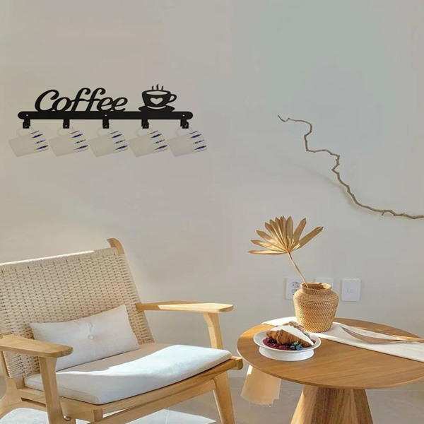 1pc Coffee Mug Holder Wall Mounted, Metal Coffee Mug Rack for Wall, Coffee Cup Rack wall hooks，coat hooks，coat hanger-Tracking numbers are not updated on weekends