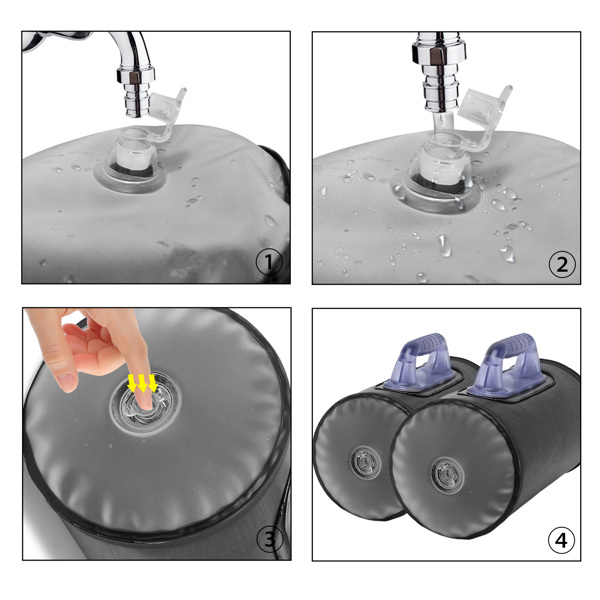 可调节重量哑铃，30磅哑铃一对，便携式训练器材，注水哑铃套装，可折叠健身举重水袋，用于力量训练、肌肉锻炼、塑形、腹肌训练-6