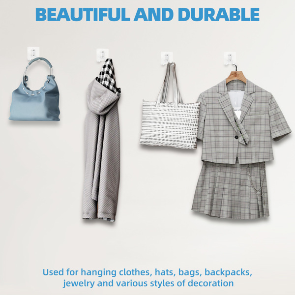Stainless steel double-hung hooks for multi-functional use in bathroom entrance, living room and other areas