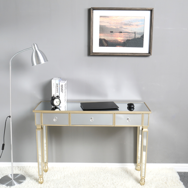 Three Drawers Mirror Table Dressing Table Console Table