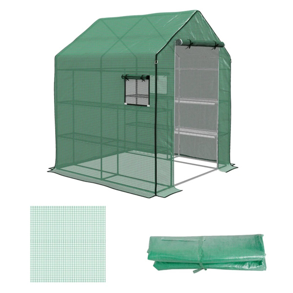 4.7' x 4.7' x 6.4'  Green Greenhouse Replacement Cover