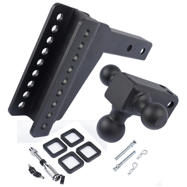 Tri-Ball 1-7/8'' 2'' 2-5/16'' Adjustable Trailer Hitch Fits 2'' Receiver Heavy Duty Solid Ball Mount