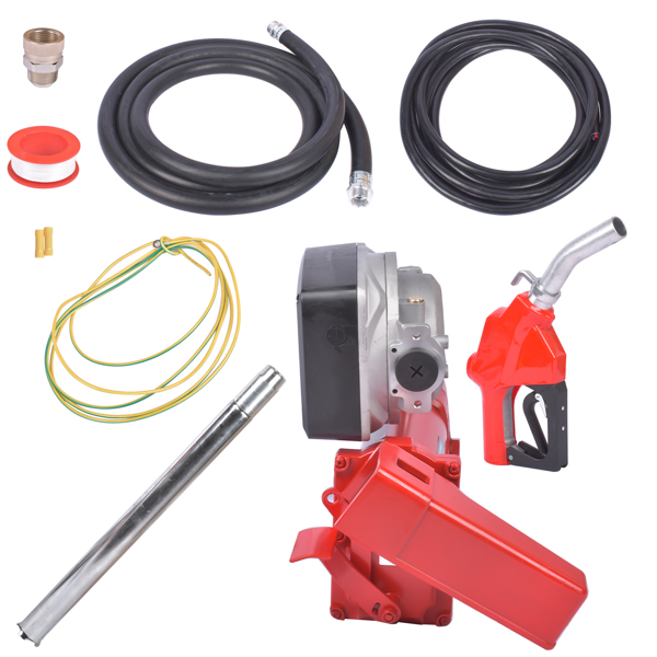High Flow Fuel Transfer Pump 12V 25GPM with Hose & Flow Meter for Diesel Kerosene