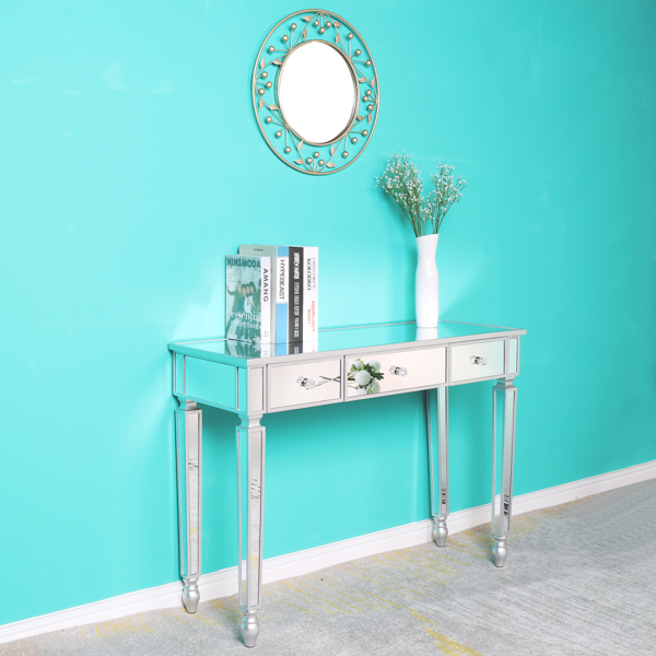 FCH Three Drawers Mirror Table Dressing Table Console Table