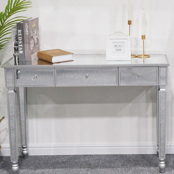 FCH Three Drawers Mirror Table Dressing Table Console Table