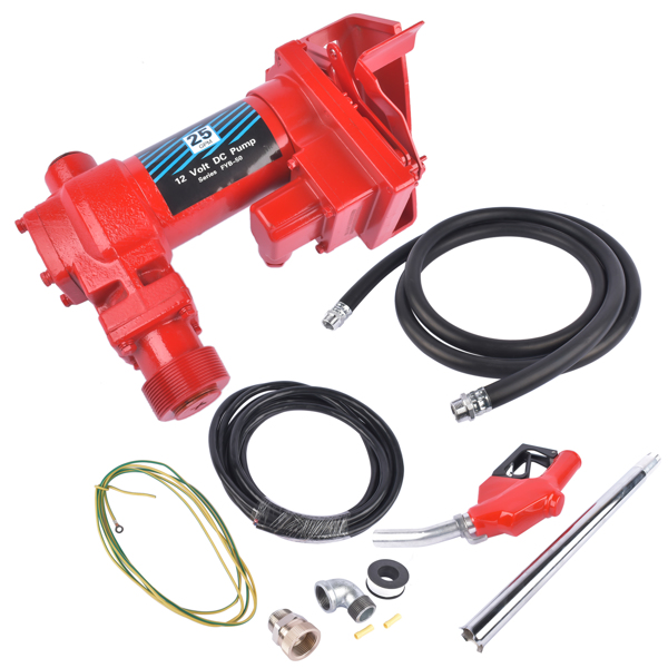 抽油泵 12V 25G PM High Flow DC Fuel Pump Cast Iron Gas Heavy Duty Transfer Pump NEW Red-7