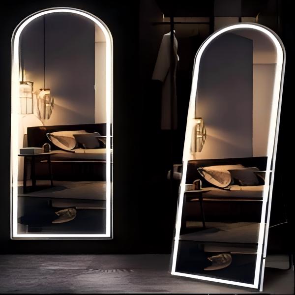 全长镜63“x 20”落地镜、独立式全身镜、壁挂式悬挂或倾斜镜，带支架，适用于卧室、客厅、衣帽间【周末不发货，TK/TEMU订单仅支持自提】-1