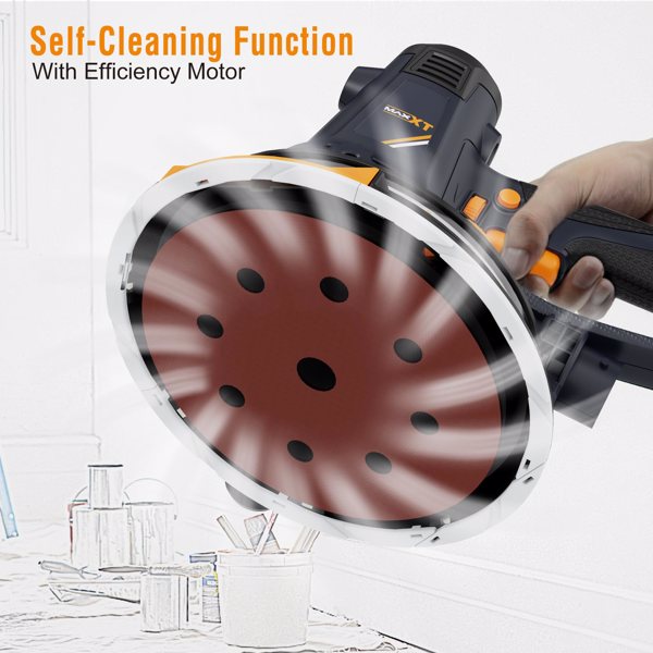 Handheld Drywall Sander 810W, Electric Sander for Walls,Rough and fine Sanding, 1500-2800RPM Variable Speed, Upgraded Pad, Adjustable Suction, Self-Dust-Extraction (120, Volts)[Unable to ship on weeke