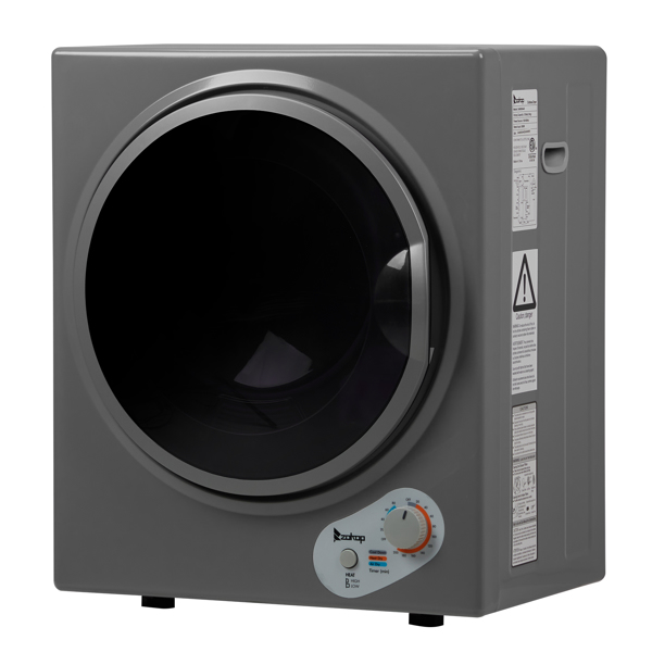 GYJ25-78G2 Compact Portable Household clothes Dryer 2.5KG 1.6cuft with Stainless Steel Drum Black and White 120V MECHANICAL Control ETL Certification