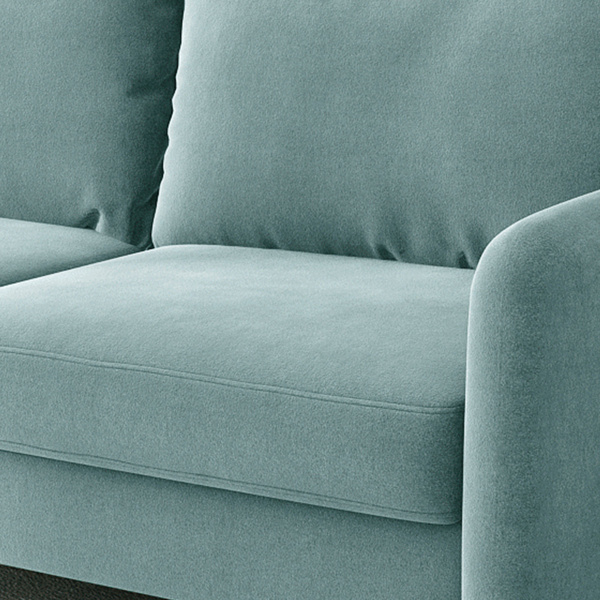 72 英寸天鹅绒圆臂扶手公寓沙发-4