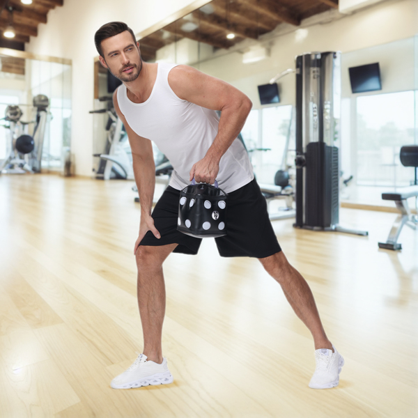 水壶铃，水壶铃训练套装，便携式旅行壶铃，10磅/个软壶铃，适用于健身、核心训练和肌肉训练-4