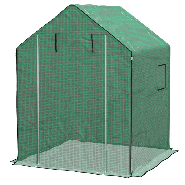 4.7' x 4.7' x 6.4'  Green Greenhouse Replacement Cover