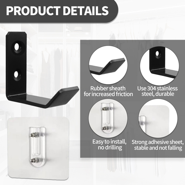 L-shaped practical hook multi-functional cabinet, wardrobe, bathroom, kitchen, living room hook
