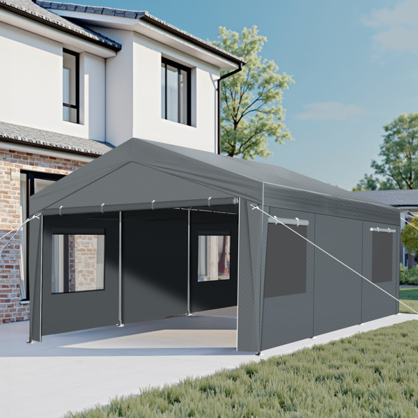 10X20FT   Carport Car Port Canopy  Grey