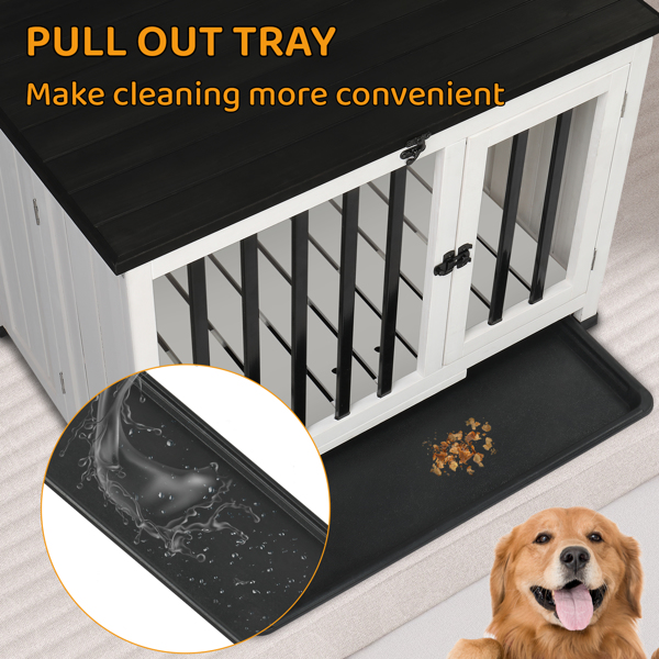 33*20*24.5inch  Dog Kennel Indoor Foldable and Portable,  Wooden Dog Crate， Easy Assembly