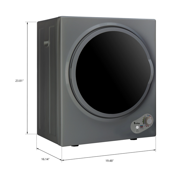GYJ25-78G2 Compact Portable Household clothes Dryer 2.5KG 1.6cuft with Stainless Steel Drum Black and White 120V MECHANICAL Control ETL Certification