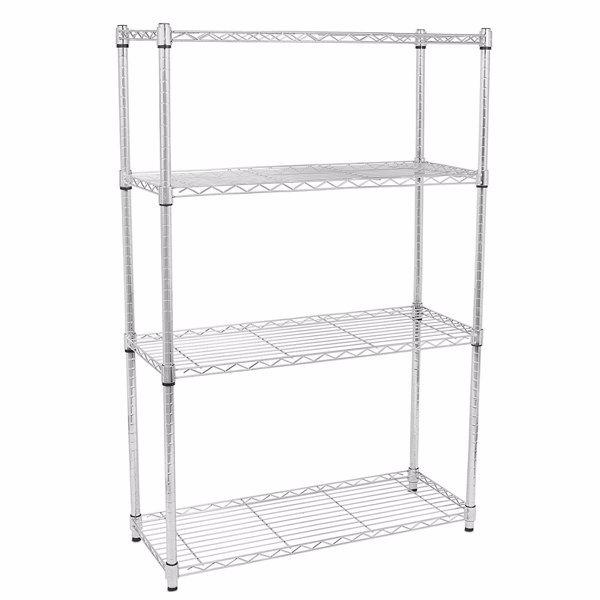 4-Layer Chrome Plated Iron Shelf 120*90*35 Silver