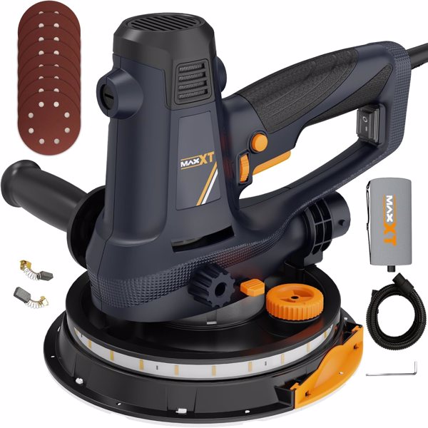 Handheld Drywall Sander 810W, Electric Sander for Walls,Rough and fine Sanding, 1500-2800RPM Variable Speed, Upgraded Pad, Adjustable Suction, Self-Dust-Extraction (120, Volts)[Unable to ship on weeke