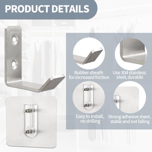 L-shaped practical hook multi-functional cabinet, wardrobe, bathroom, kitchen, living room hook