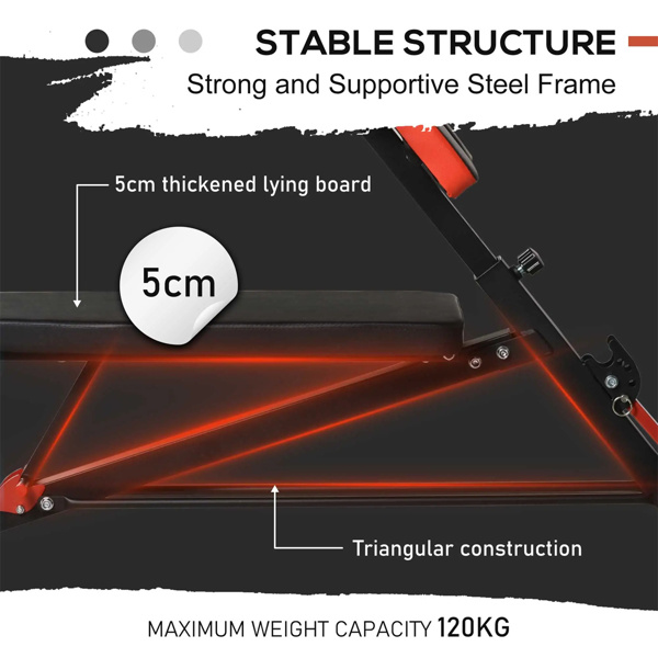   Multifunctional Sit Up Bench,Home fitness equipment，Red