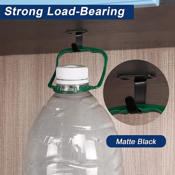 Thickened stainless steel kitchen, bathroom, cloakroom, living room hanging practical side-top storage hooks with strong load-bearing capacity