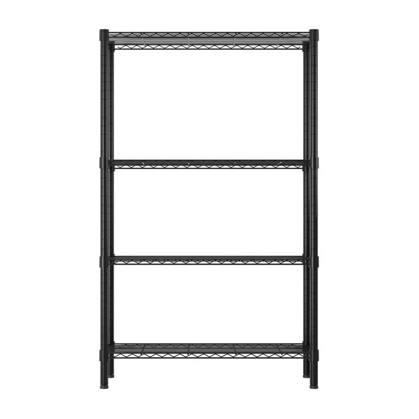 4-Layer Plastic Coated Iron Shelf 140*90*35 Black